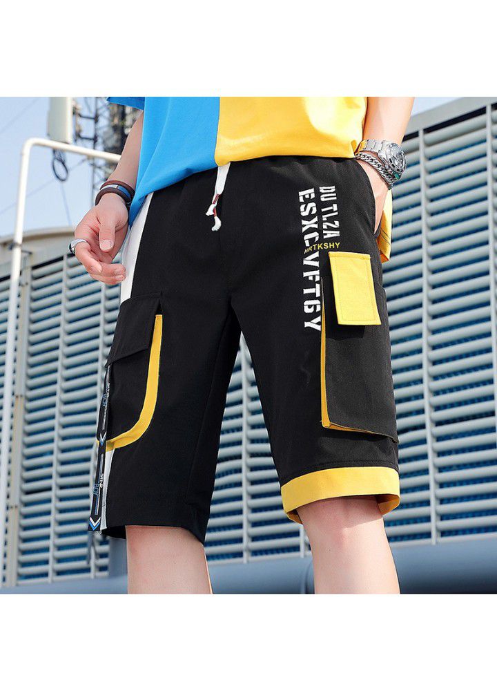 Casual shorts men's Korean fashion youth fashion brand ins loose five Division pants men's fashion summer