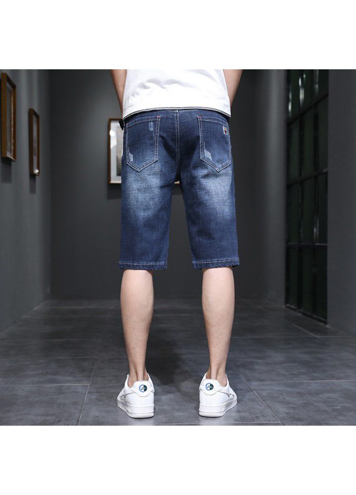 Denim shorts men's summer new trend, wear trend tooling, breeches, loose 5-point middle school students