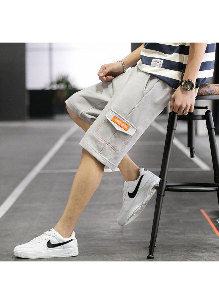 Men's shorts and Capris summer new Japanese street youth casual men's loose plaid pants trend