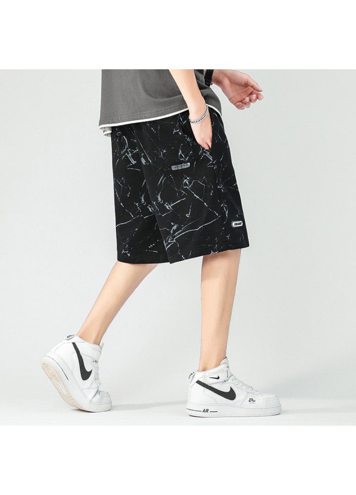 Men's casual shorts Korean summer new loose straight 5-inch beach pants men's pants fashion 2021