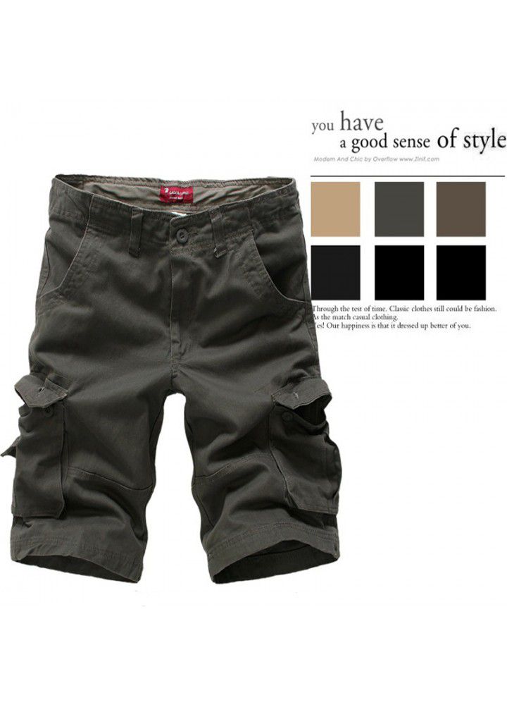 EBay Europe and the United States hot super large fashion multi bag overalls Capris outdoor pants European men's pants