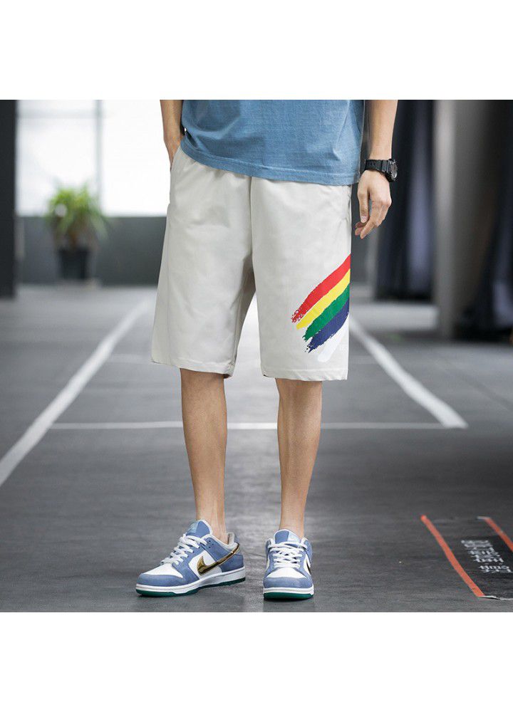 Men's shorts and Capris summer new Japanese street youth casual men's loose plaid pants trend
