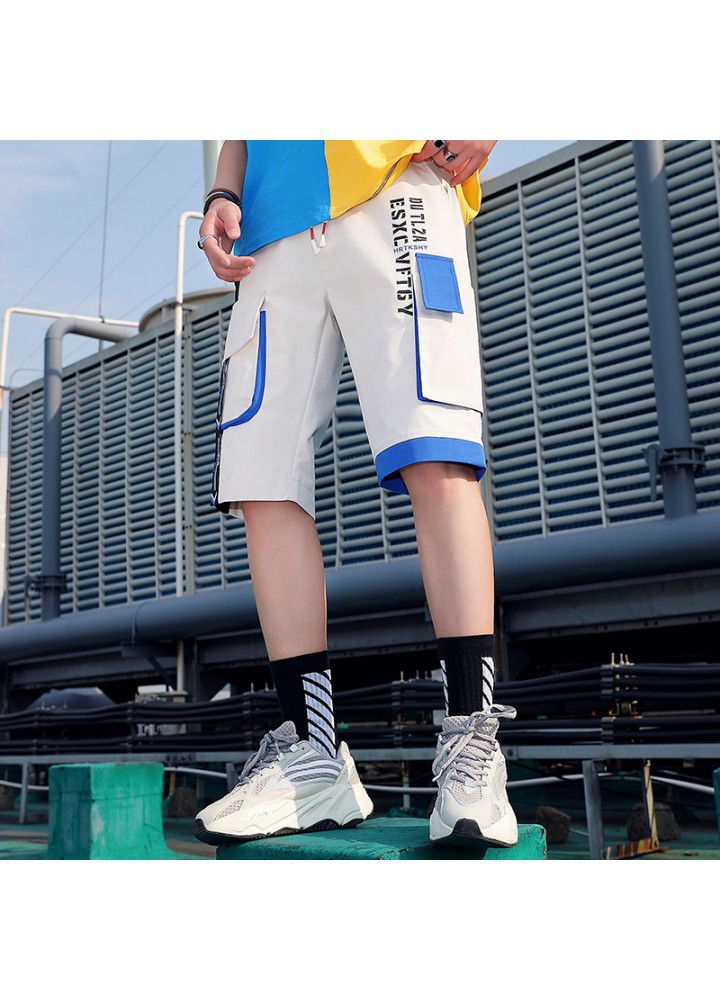 Casual shorts men's Korean fashion youth fashion brand ins loose five Division pants men's fashion summer
