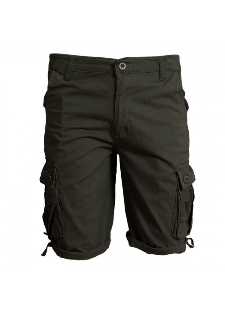 Factory direct sales Multi Pocket wash overalls oversized pants outdoor Capris men's casual pants