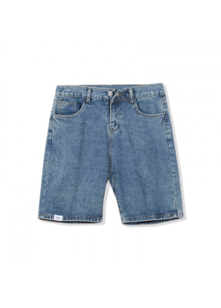 Summer casual jeans shorts men's thin straight Capris Korean men's new jeans fashion men's fashion