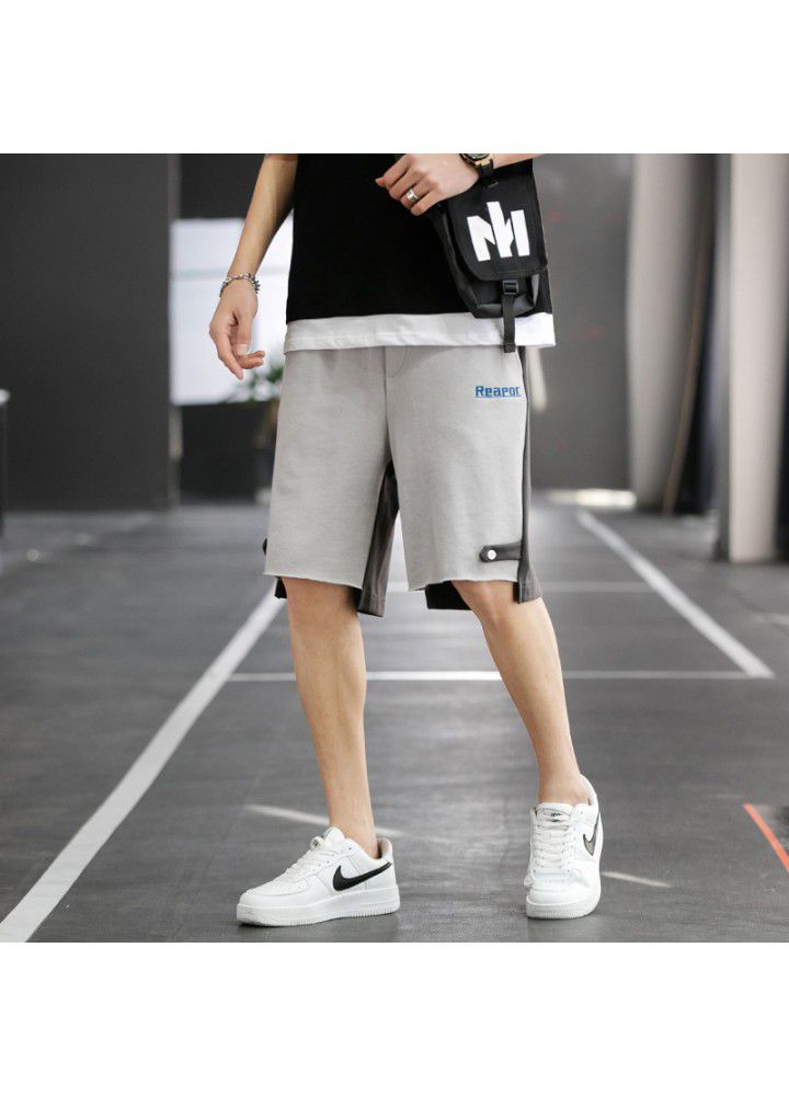 Men's shorts and Capris summer new Japanese street youth casual men's loose plaid pants trend