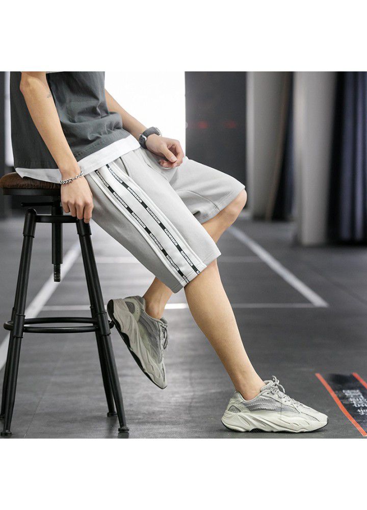 Men's shorts and Capris summer new Japanese street youth casual men's loose plaid pants trend