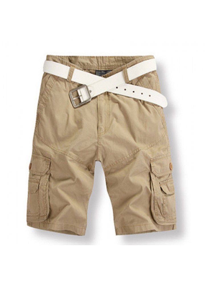 Amazon Europe and America sell pure cotton washing Multi Pocket tooling pants men's pants outdoor pants