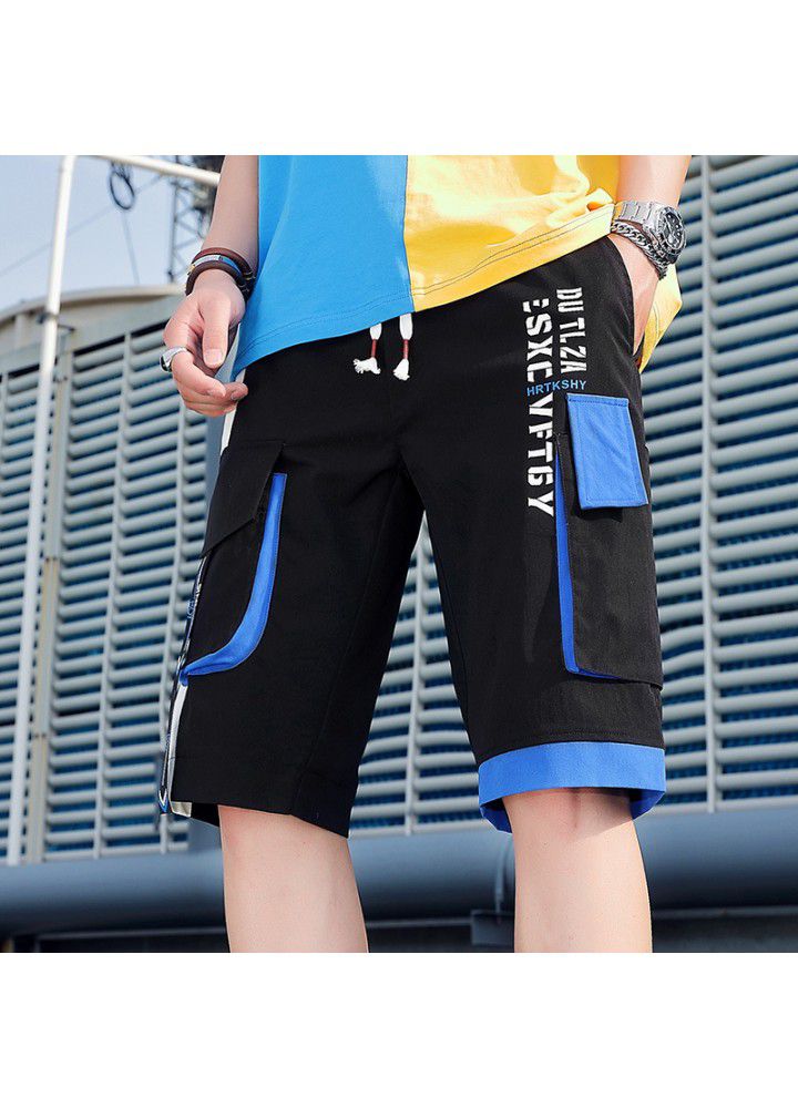 Casual shorts men's Korean fashion youth fashion brand ins loose five Division pants men's fashion summer