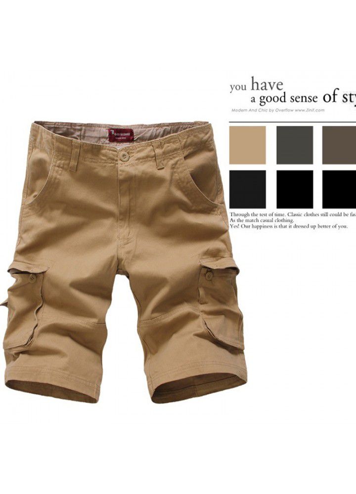 EBay Europe and the United States hot super large fashion multi bag overalls Capris outdoor pants European men's pants