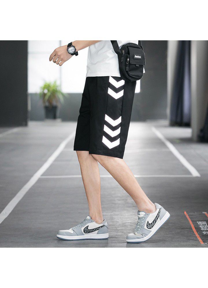 Men's shorts and Capris summer new Japanese street youth casual men's loose plaid pants trend