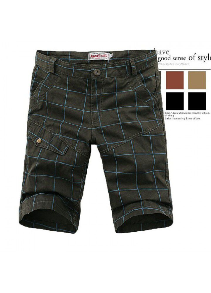 Broken size processing multi bag overalls men's casual pants