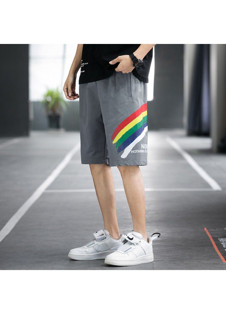 Men's shorts and Capris summer new Japanese street youth casual men's loose plaid pants trend