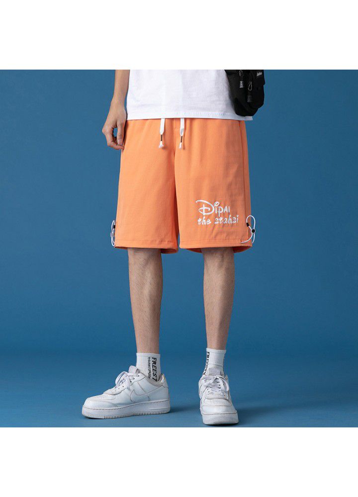 2021 tooling shorts men's sports pants Korean street summer casual pants loose straight pants trend