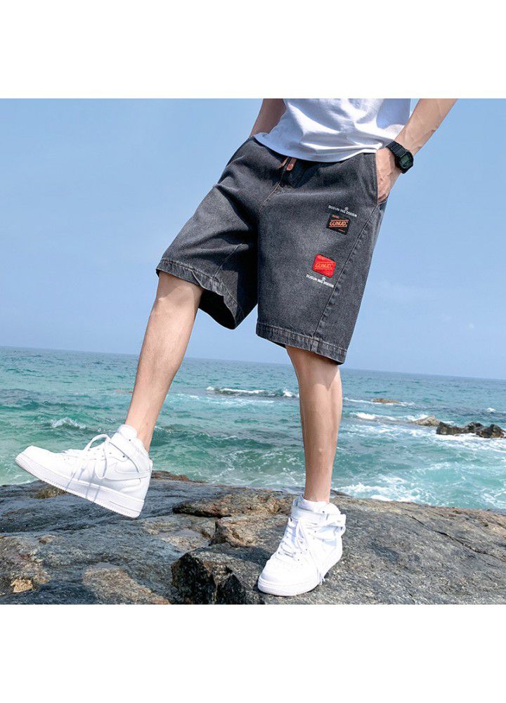 Men's Denim Shorts Korean leisure youth fashion sports denim pants men's summer new fashion