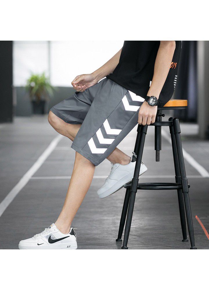 Men's shorts and Capris summer new Japanese street youth casual men's loose plaid pants trend