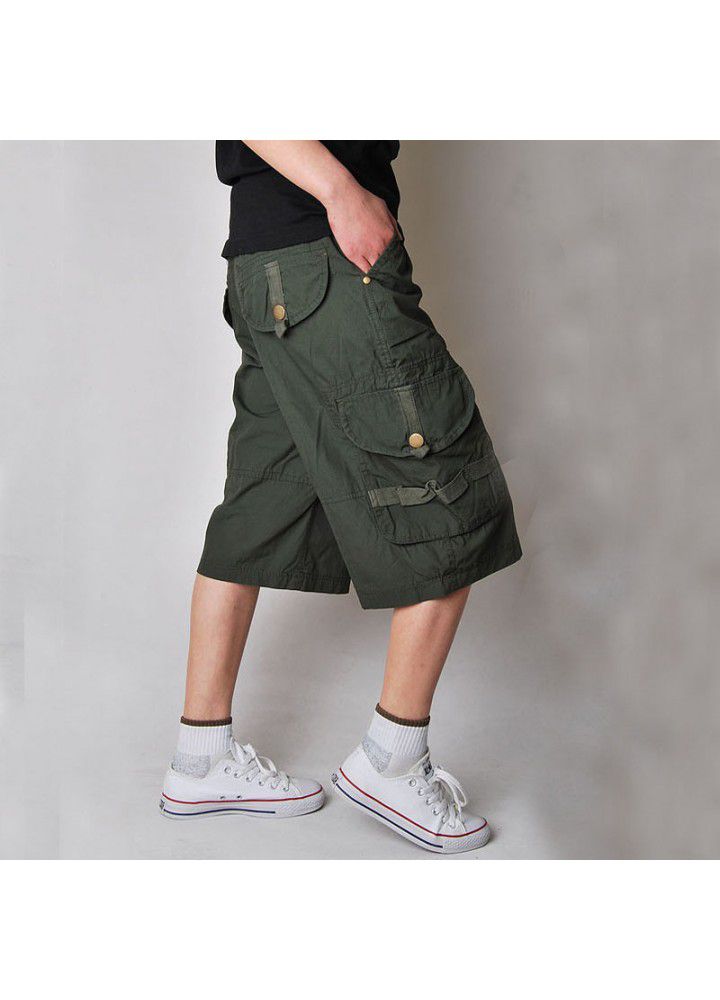 Warehouse Clearance Multi Pocket loose tooling pants European size 5-inch Pants Large Size Chinese pants military pants