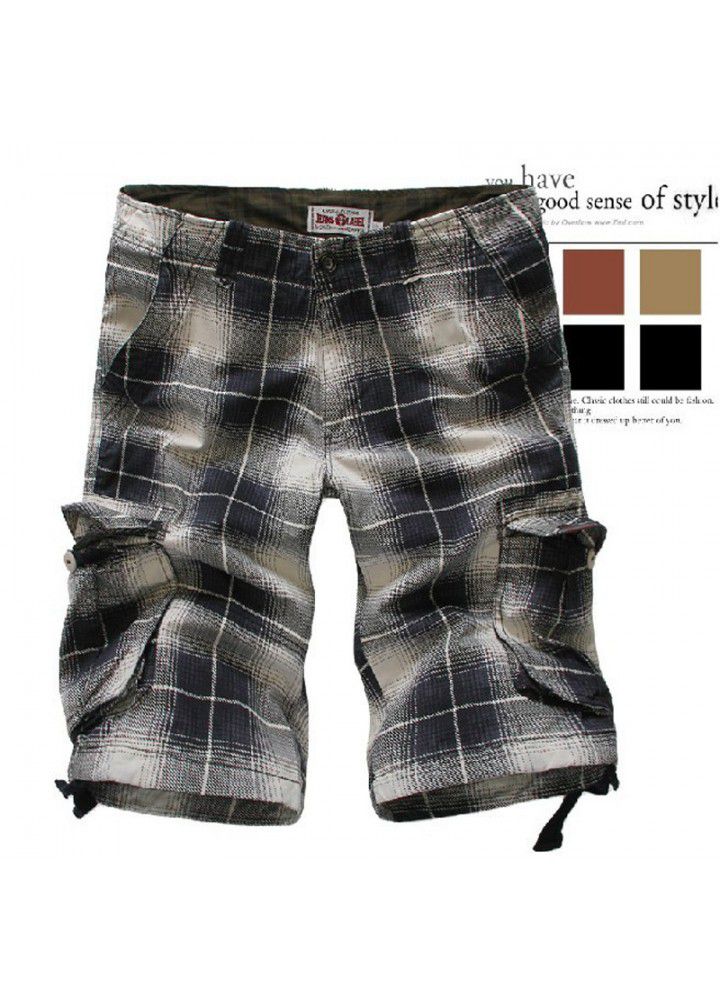 Recruitment agent: eBay express hot selling tooling Chinese pants, foreign trade Capris, outdoor Plaid Chinese pants, European size pants