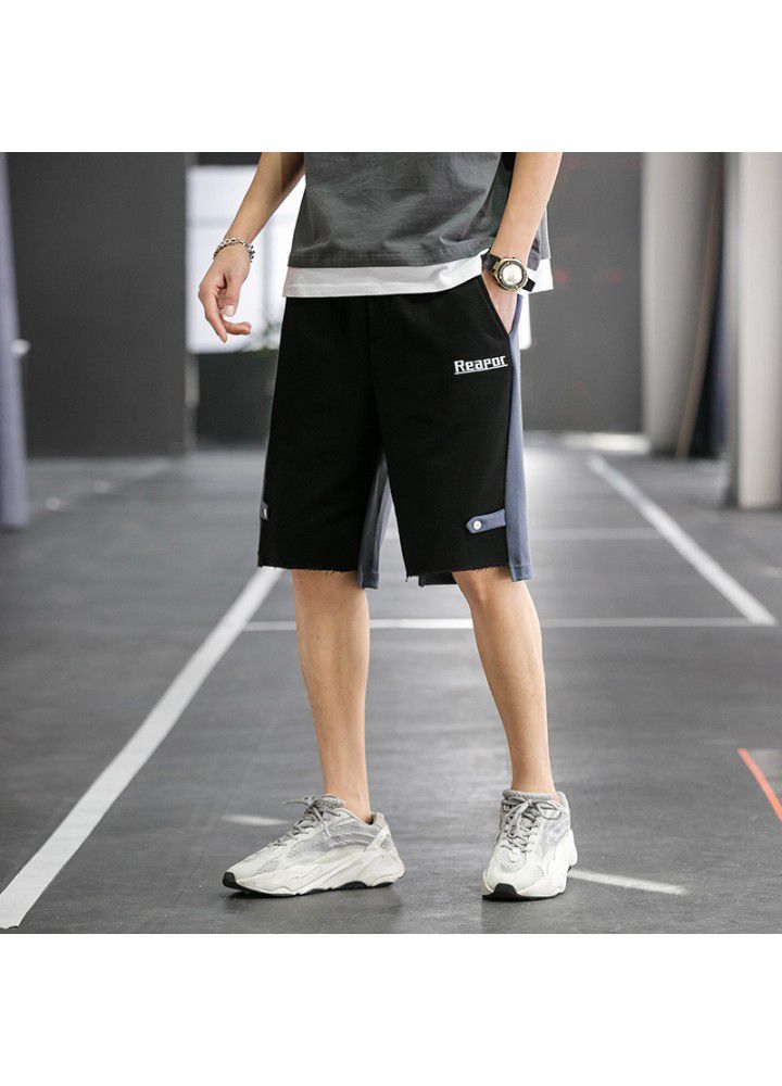 Men's shorts and Capris summer new Japanese street youth casual men's loose plaid pants trend