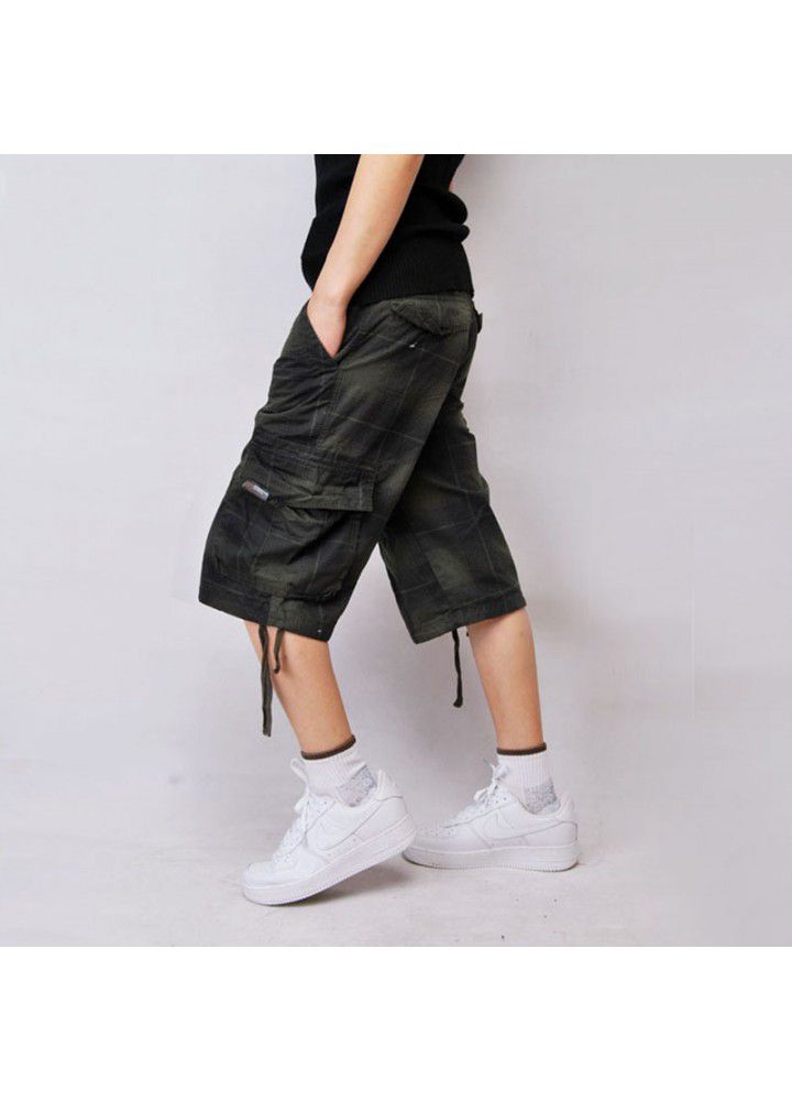 Break size special lattice pants, tooling pants, Capris, summer European size pants