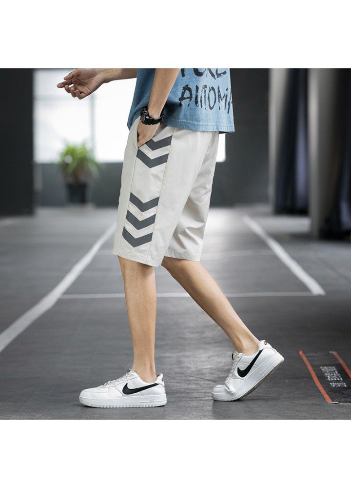 Men's shorts and Capris summer new Japanese street youth casual men's loose plaid pants trend
