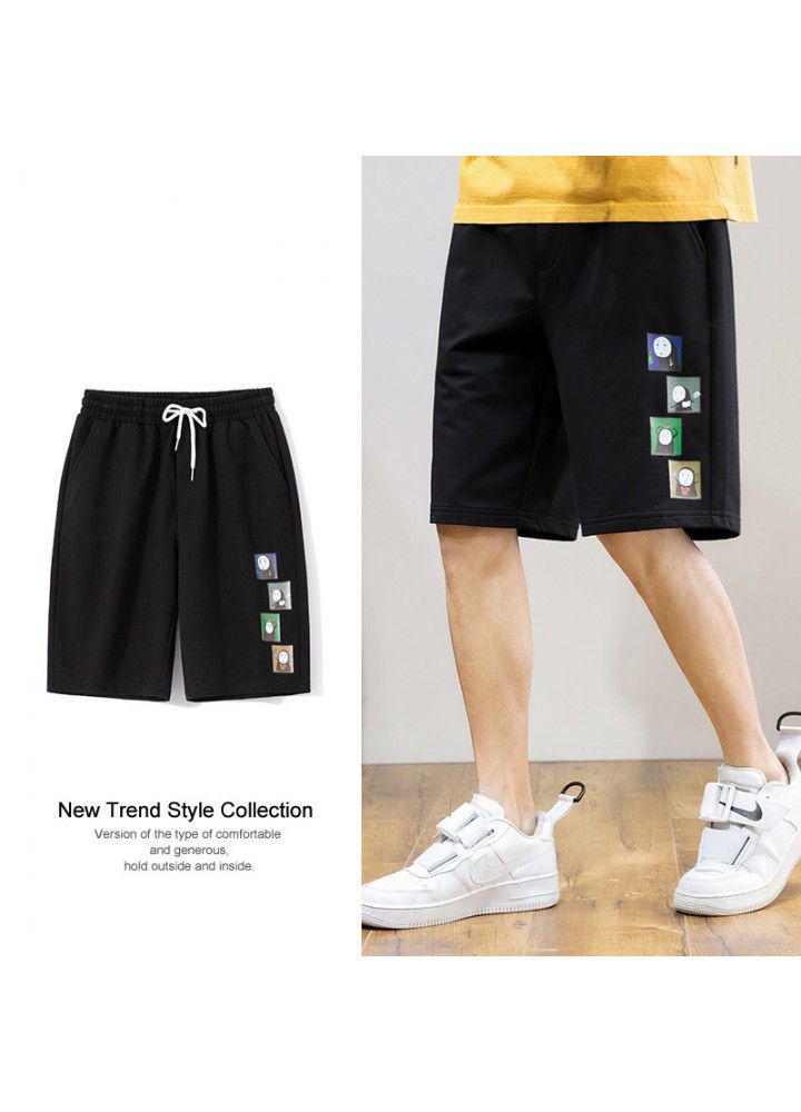 Summer new casual shorts men's sports Korean youth fashion brand loose cotton short pants men's fashion