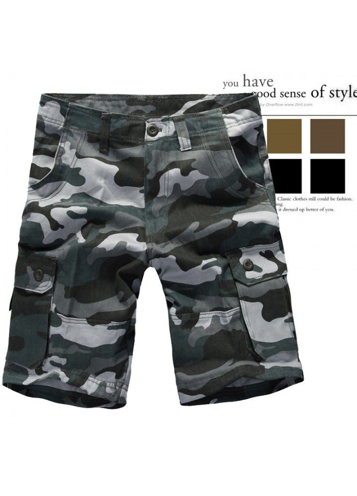 EBay Europe and the United States hot super large fashion multi bag overalls Capris outdoor pants European men's pants