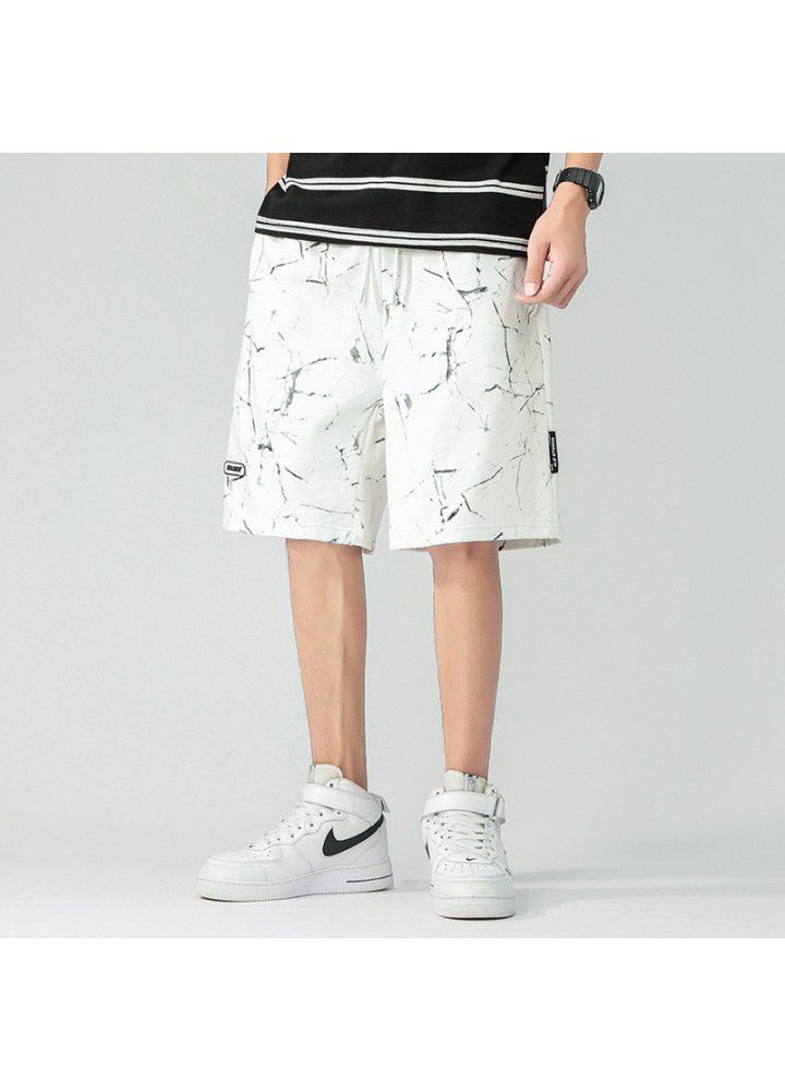 Men's casual shorts Korean summer new loose straight 5-inch beach pants men's pants fashion 2021