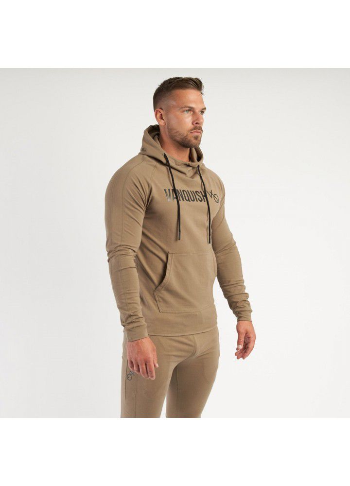 Muscle fitness new men's sports Hooded Sweater outdoor sports basketball casual top