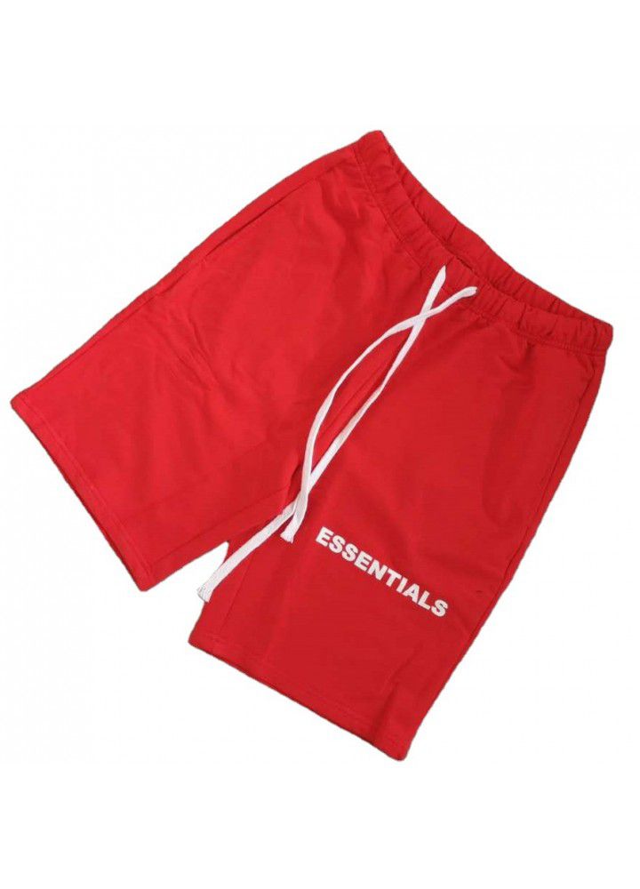 Summer casual shorts high street essentials double line men's fashion and loose hanging crotch