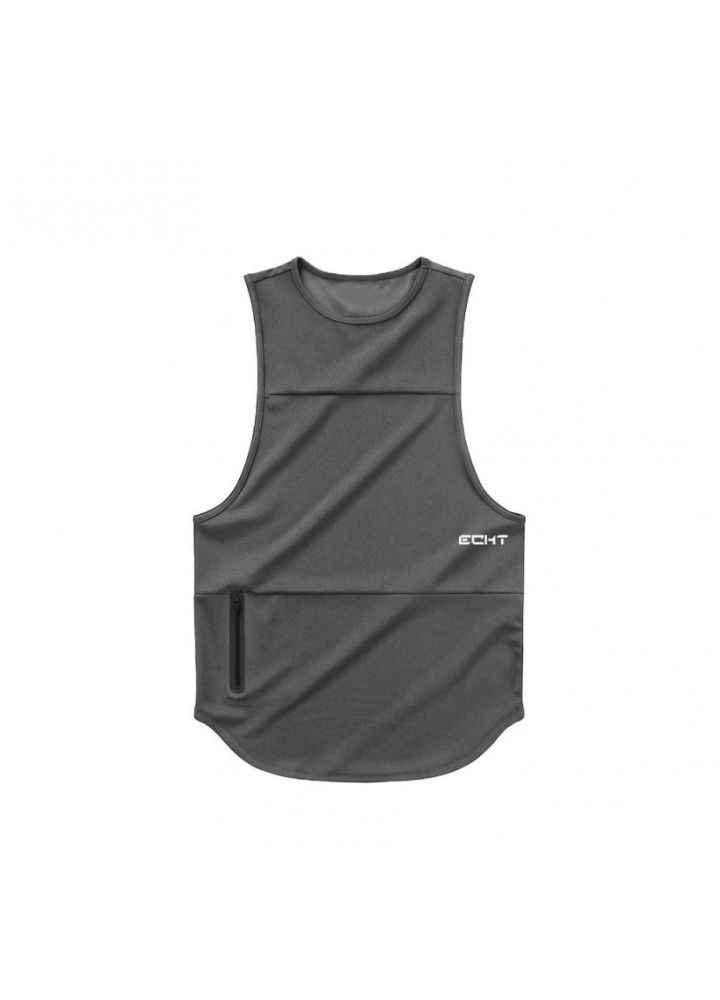 Muscle brothers spring and summer new European and American sports waistcoat men's quick drying fitness waistcoat manufacturer direct sales