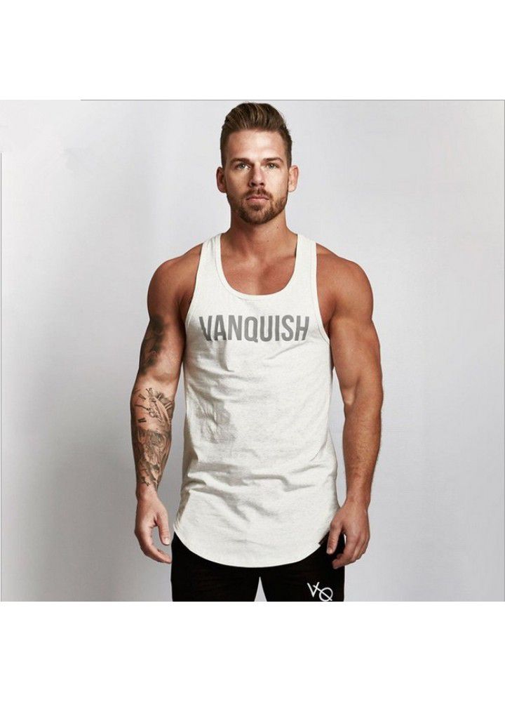 Muscle brother VQ sleeveless sports men's Vest fitness running I-shaped vest breathable slim training vest
