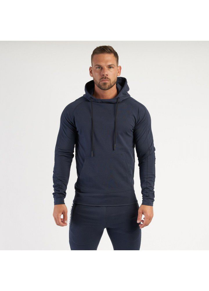 Muscle fitness new men's sports Hooded Sweater outdoor sports basketball casual top