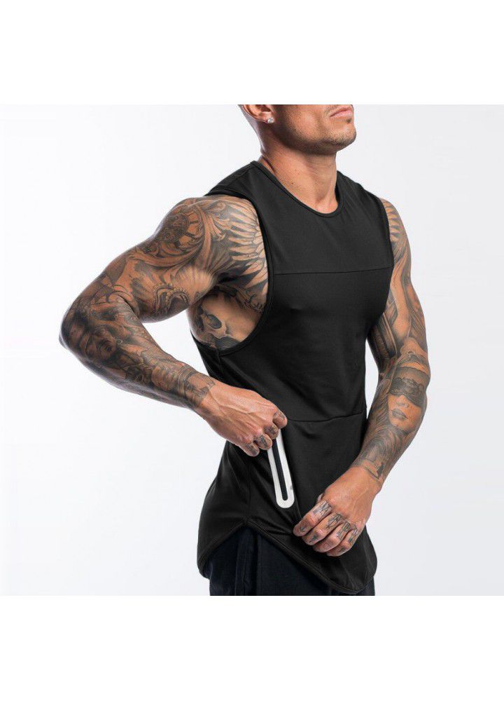 Muscle brothers spring and summer new European and American sports waistcoat men's quick drying fitness waistcoat manufacturer direct sales