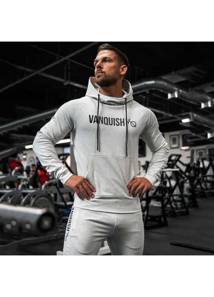 Muscle fitness new men's sports Hooded Sweater outdoor sports basketball casual top