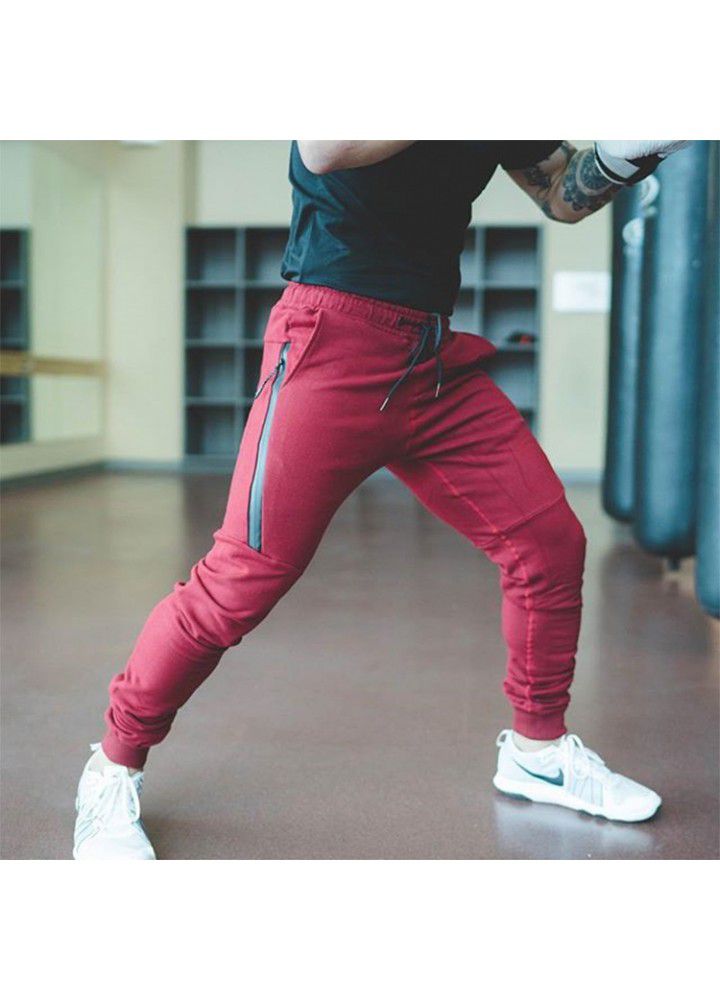 Muscle brothers slim fitness pants men's slim sports pants breathable running leg pants wholesale JB