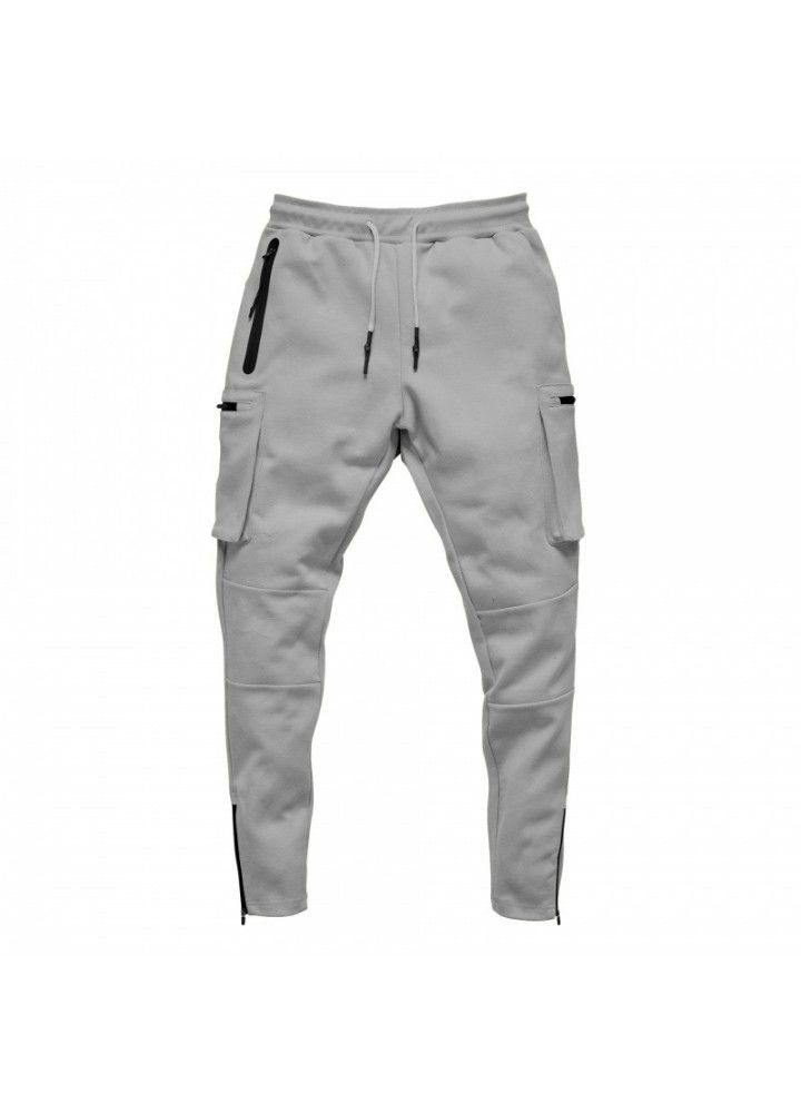 Spring and autumn light board Multi Pocket sports overalls men's camouflage fitness pants men's fitness pants Harem Pants