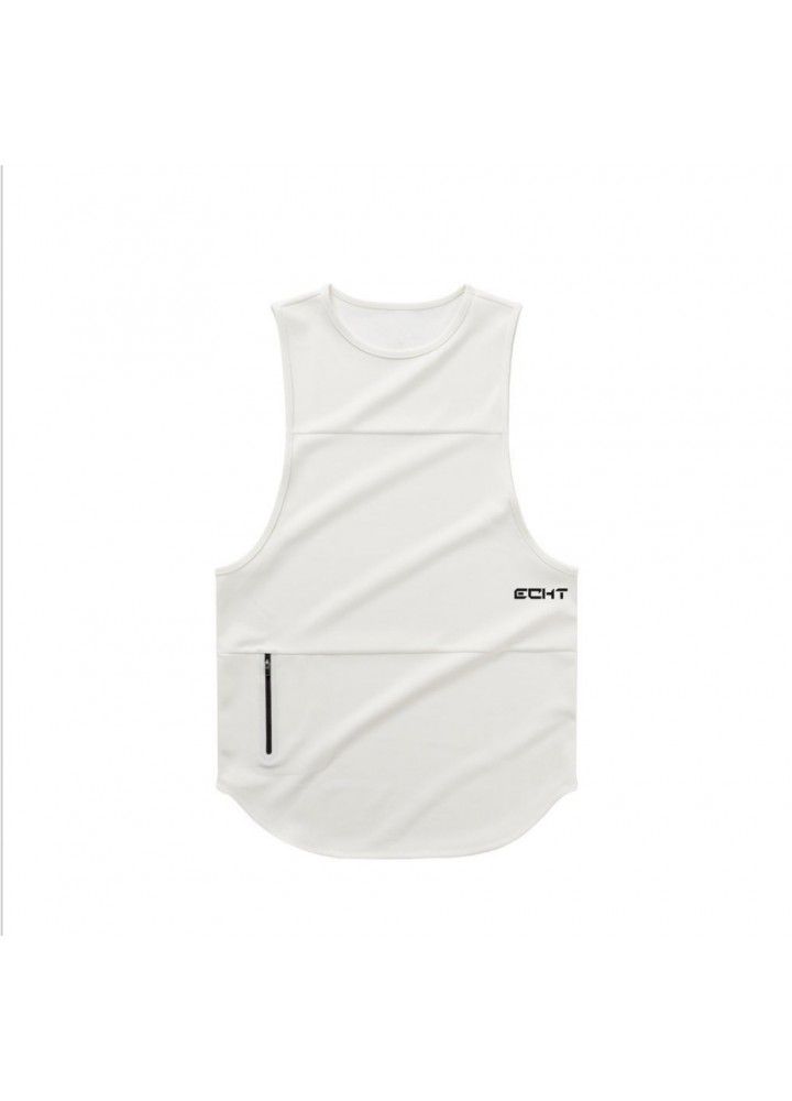 Muscle brothers spring and summer new European and American sports waistcoat men's quick drying fitness waistcoat manufacturer direct sales