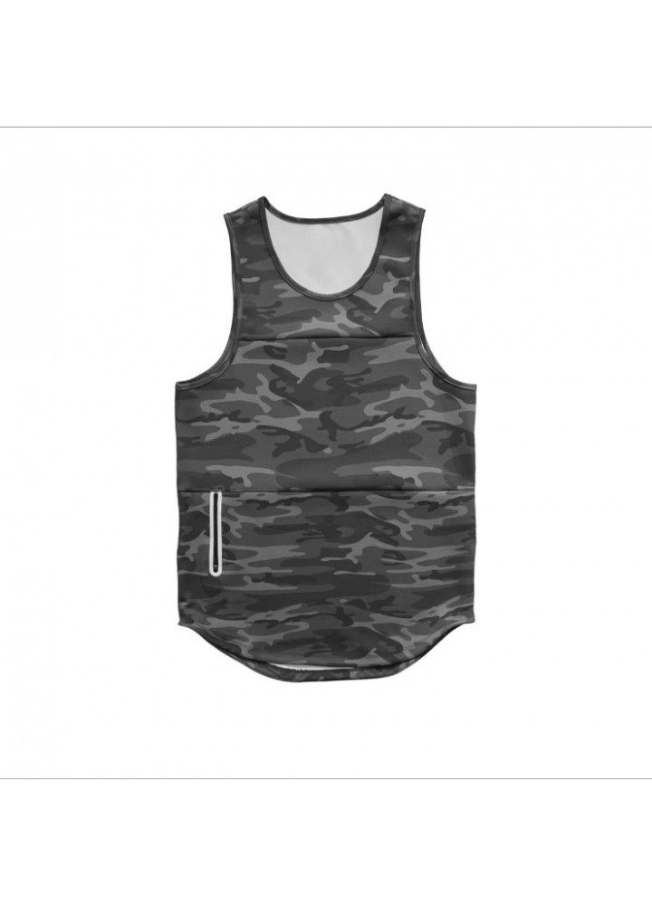 Muscle brothers spring and summer new European and American sports waistcoat men's quick drying fitness waistcoat manufacturer direct sales