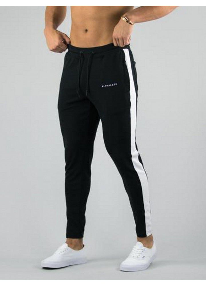 Wish new muscle fitness autumn winter sports men's jogging slim foot leisure sports pants
