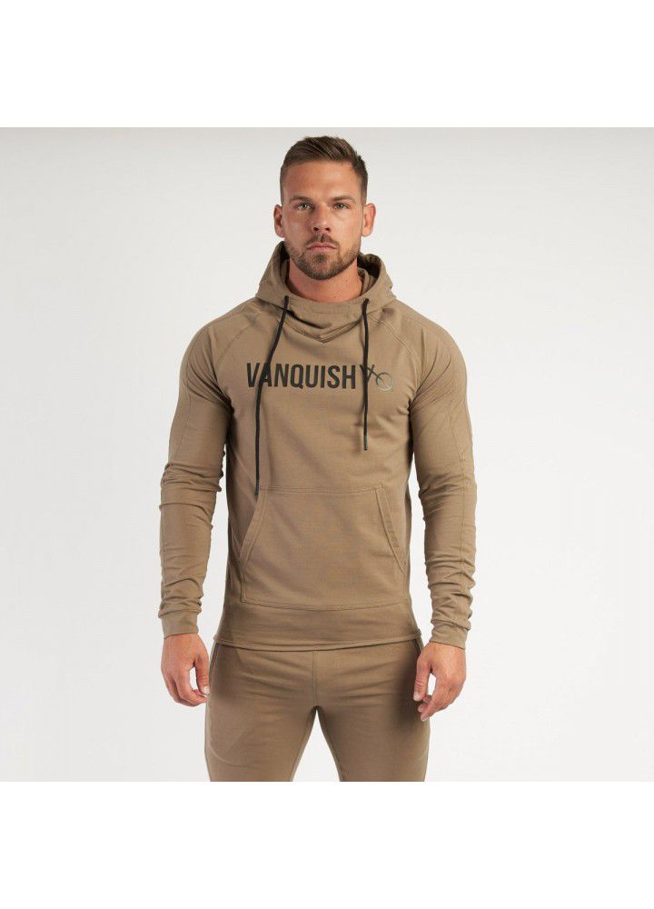 Muscle fitness new men's sports Hooded Sweater outdoor sports basketball casual top