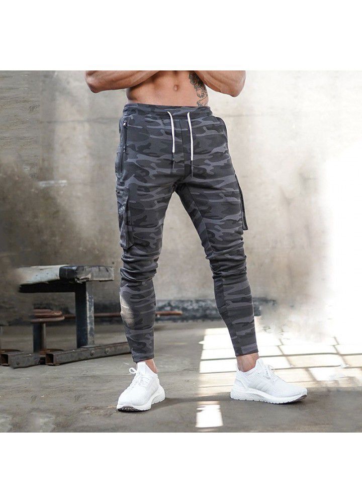 Spring and autumn light board Multi Pocket sports overalls men's camouflage fitness pants men's fitness pants Harem Pants