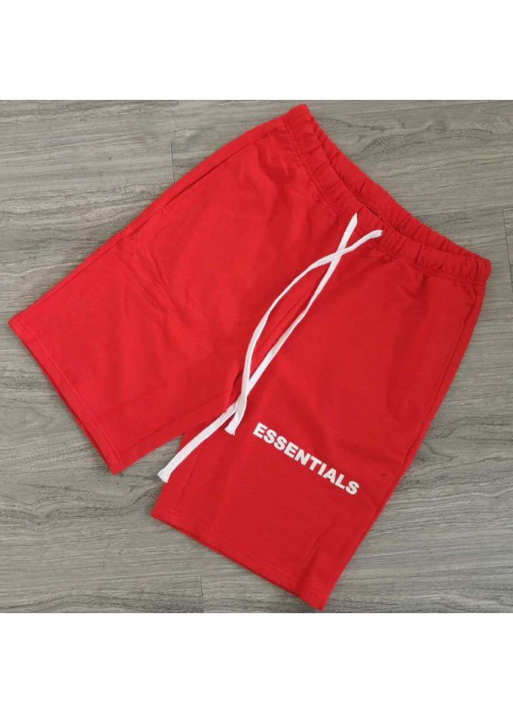 Summer casual shorts high street essentials double line men's fashion and loose hanging crotch