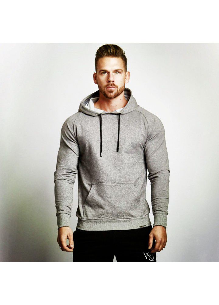 New muscle fitness brother men's Pullover sports sweater outdoor running fitness coat