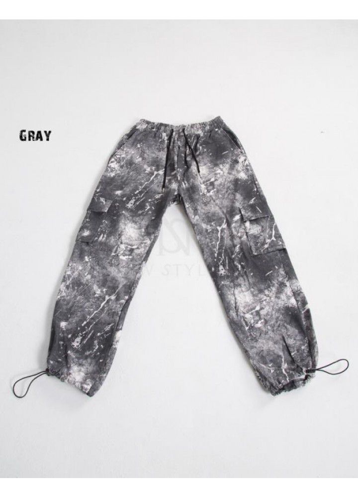 Cross border spring and summer new Japanese loose casual legged pants fashion trend Multi Pocket camouflage men's overalls