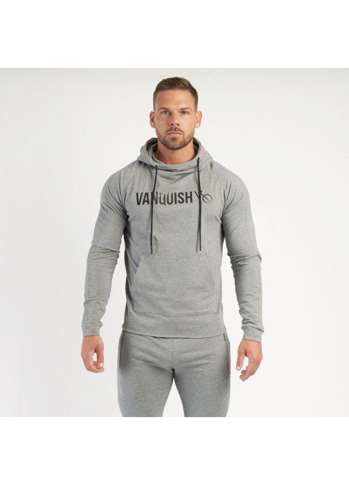 Muscle fitness new men's sports Hooded Sweater outdoor sports basketball casual top