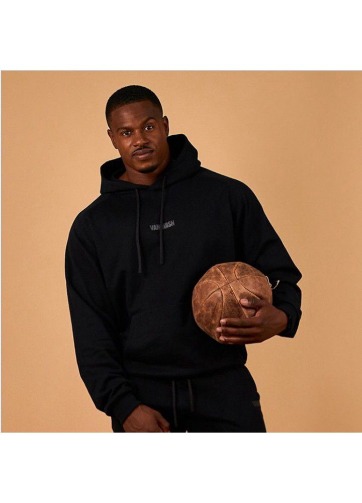 Autumn and winter muscle fitness brothers outdoor running basketball men's Hoodie Pullover sports leisure sweater