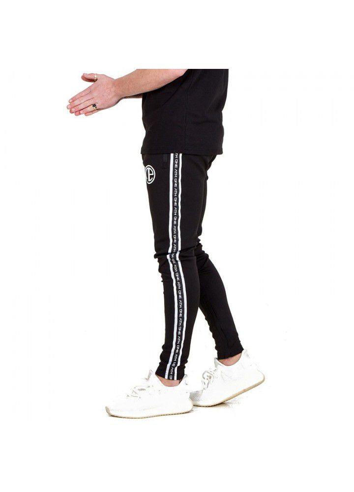 Manufacturers direct cross border sports fitness pants men's fitness muscle brother training pants spring and autumn fitness suit