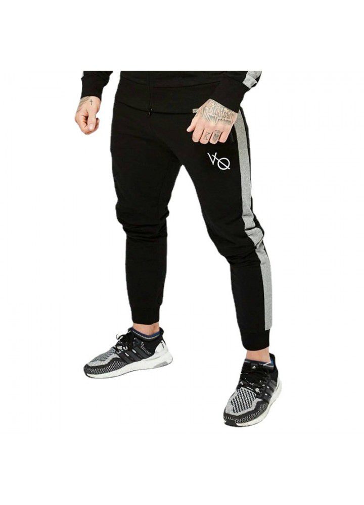 Muscle fitness brothers new fitness pants slim stretch casual pants men's sports pants