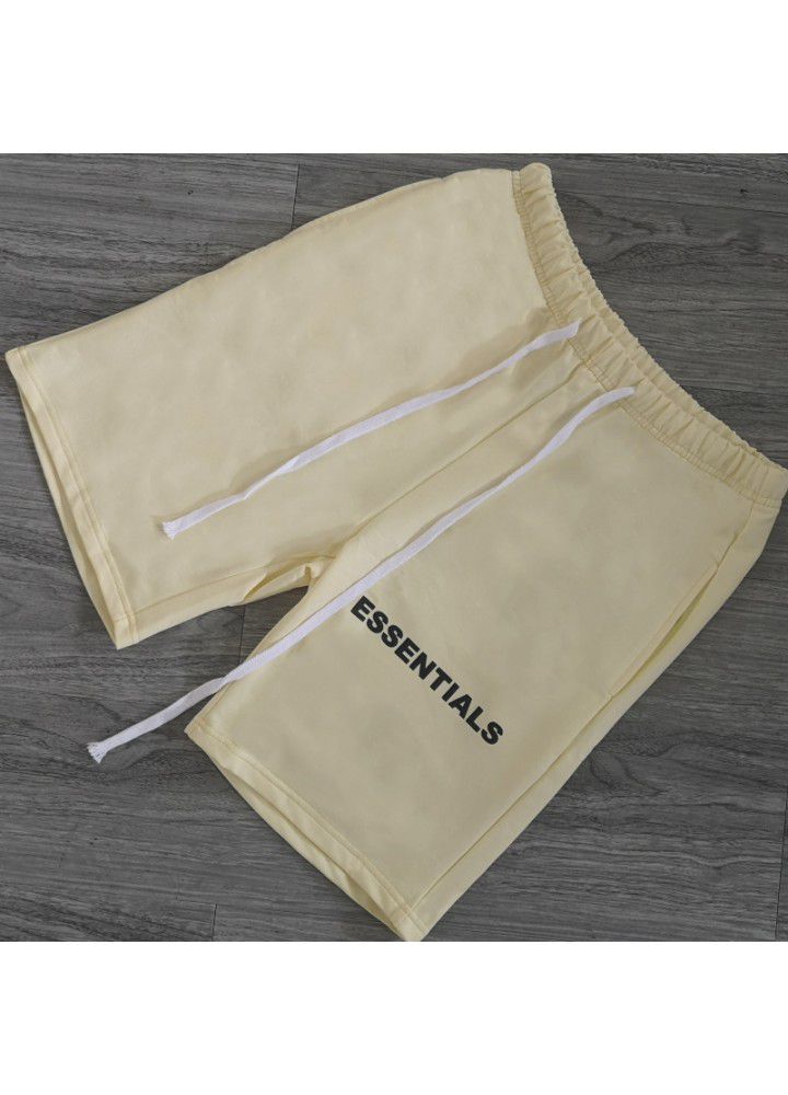 Summer casual shorts high street essentials double line men's fashion and loose hanging crotch